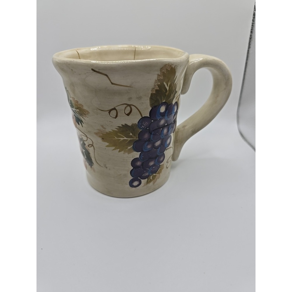 New Tabletop Gallery Cabernet Tuscan Grapes 20 oz Coffee Tea Cocoa Mug Cup